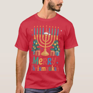 Prettig Chrismukkah 2025 Gelukkig Hanukkah Kerstmi T-shirt