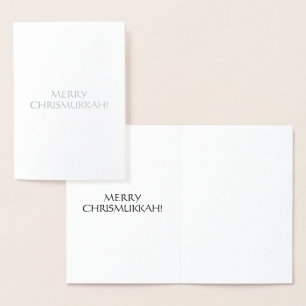 Prettig Chrismukkah eenvoudig elegante minimalisti Folie Kaarten