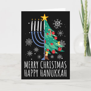 Prettig Chrismukkah Gelukkig Kerstfeest Chanukka Kaart