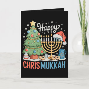 Prettig Chrismukkah Hanukkah Kerstmis Chanukah Feestdagen Kaart