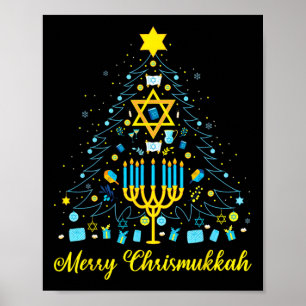 Prettig Chrismukkah Menorah Kerstboom Chanukah  Poster
