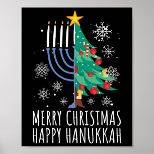 Prettig Chrismukkah Prettig kerstfeest Hanukkah Poster