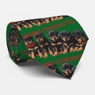 Prettig Chrismutts Kerstvakantie Puppies Festief Stropdas