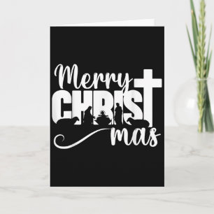 Prettig Christ Mas Christelijk Kerstmis Jezus Kers Kaart