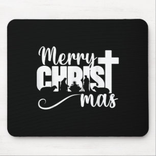 Prettig Christ Mas Christelijk Kerstmis Jezus Kers Muismat