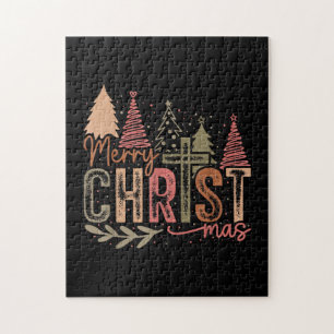 Prettig Christ Mas Kerstmis Christelijk Geloof Jez Legpuzzel