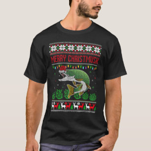 Prettig Christmusk Musky Muskie Muskellunge Visser T-shirt