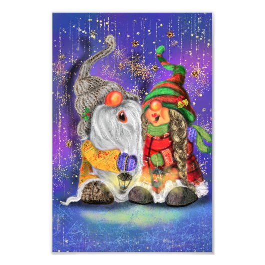 Prettig Cnomes Kerstmis Poster (Voorkant)