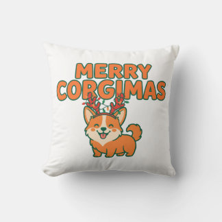 Prettig Corgimas Leuk Corgi Kerstmis Hond Moeder C Kussen