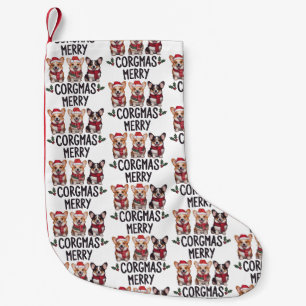 Prettig Corgmas Kerstman Hoed Kerstmis Corgi Hond Kleine Kerstsok