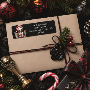 Prettig Creepkerstfeest Griezelig Gotische Kerstmi Etiket