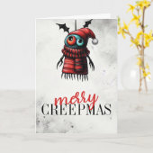 Prettig Creepkerstfeest Kaart (Gele Bloem)