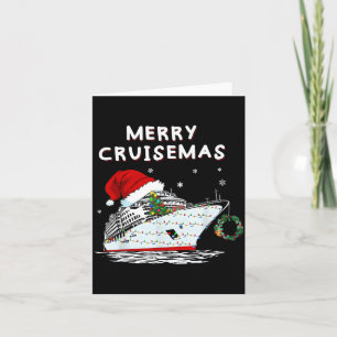 Prettig Cruisemas Cruise Schip Kerstman Hoed Kerst Kaart