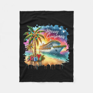 Prettig Cruisemas Familie Cruise Kerst Grappige Bo Fleece Deken