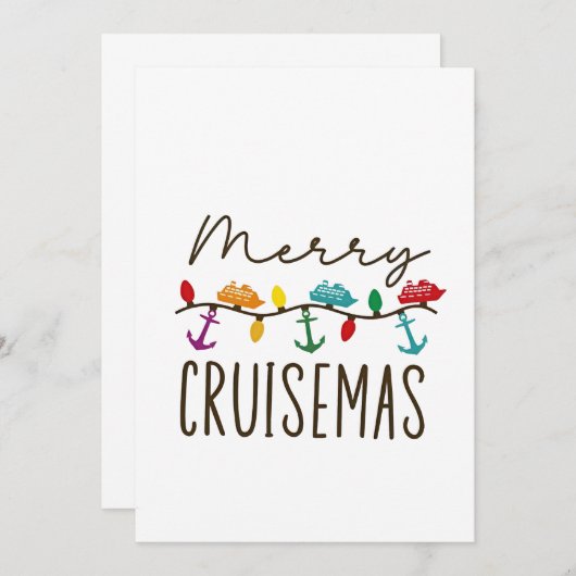 Prettig Cruisemas Kerst Cruise Familie Matching Kaart (Voorkant / Achterkant)