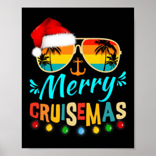 Prettig Cruisemas Kerstmis Kerstman Rendier Cruise Poster
