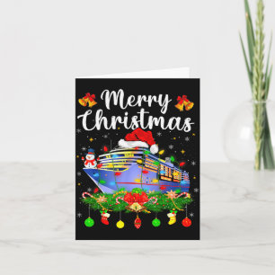 Prettig Cruisemas Kerstverlichting Kerstman Cruise Kaart