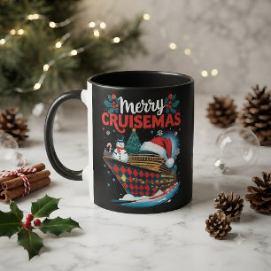 Prettig Cruisemas Leuke Gezins Kerstmis Mok