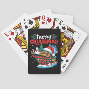 Prettig Cruisemas Leuke Gezins Kerstmis Pokerkaarten
