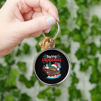 Prettig Cruisemas Leuke Gezins Kerstmis Sleutelhanger