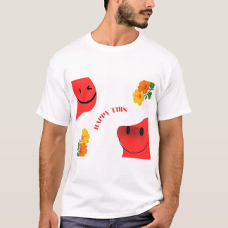 Prettig Dagen Cute Quirky Gezichten Grafische T-Sh T-shirt