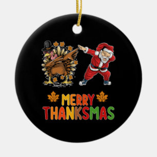 Prettig Dankfeest Dankdag Herfst Kerstseizoen Keramisch Ornament