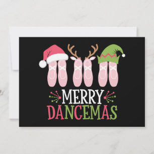 Prettig Dansfeest Kerst Ballet Schoenen Dansen Feestdagenkaart