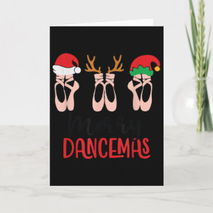 Prettig Danskerstfeest Ballet Dansleraar Kerstmis Kaart
