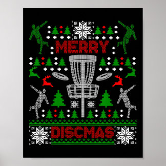 Prettig Discmas Disc Golf Lelijke Kerst T-shirt Pa Poster