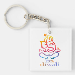 Prettig Divali 2026 - Essentieel Indiaas Feest Sleutelhanger