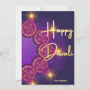 Prettig Divali Indiaas Feest Feestdagenkaart
