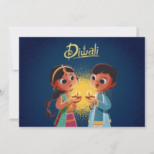 Prettig Diwali-vakantiekaart Feestdagenkaart