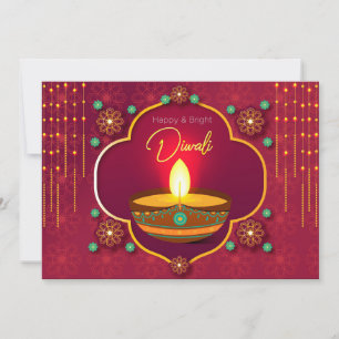 Prettig Diwali Vakantiekaart Feestdagenkaart