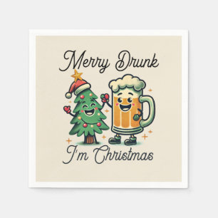 Prettig Dronken Grappig Kerstmis Servet