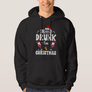 Prettig Dronken Ik Ben Kerstmis Kerstman Grap Ker Hoodie