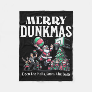 Prettig Dunkmas Grappige Kerstman Sketll Kerst Hum Fleece Deken