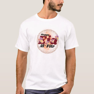 Prettig Eid Al-Fitr Bloemige Sparkel Design T-shirt