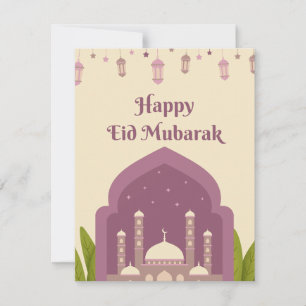 Prettig Eid Mubarak Islamitische Groet Feestdagenkaart