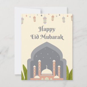 Prettig Eid Mubarak Islamitische Groet Feestdagenkaart
