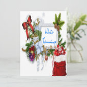 Prettig eindejaar en een gelukkig nieuwjaar feestdagenkaart (Staand voorkant)