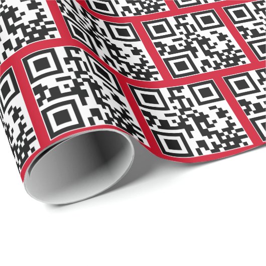 Prettig eindejaar QR-code Cadeaupapier (Rol Hoek)