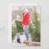 Prettig feest 2 Foto Modern Script Vet Floral Feestdagenkaart (Achterkant)