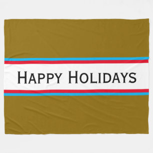 PRETTIG FEest Chic Feestelijke Multikleur Strepen Fleece Deken