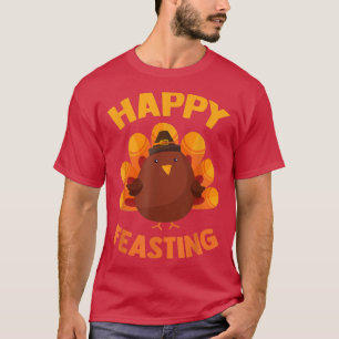 Prettig Feest Dikkenek Kalkoen Gag Grappig Dankseg T-shirt