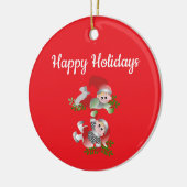 Prettig feest keramisch ornament (Links)