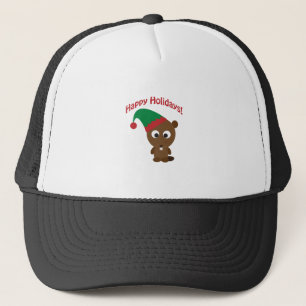 Prettig feest! Kerstelf van bever Trucker Pet