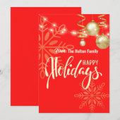 Prettig feest Kerstrenditie rood aankondiging  (Voorkant / Achterkant)