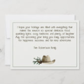 Prettig feest met westerse rustieke waterverf feestdagenkaart (Achterkant)