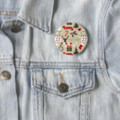 Prettig feest ronde button 5,7 cm (In situ)