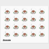Prettig feest ronde sticker (Vel)